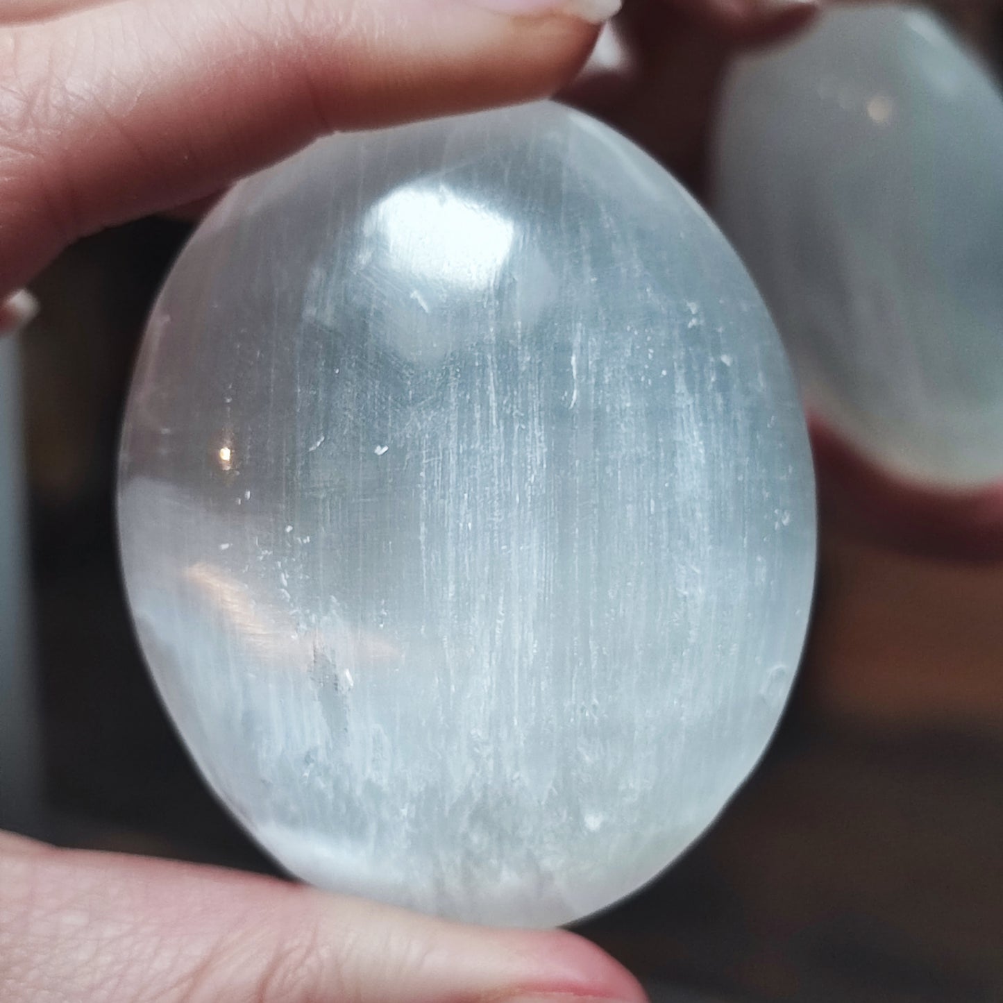Selenite Palmstone