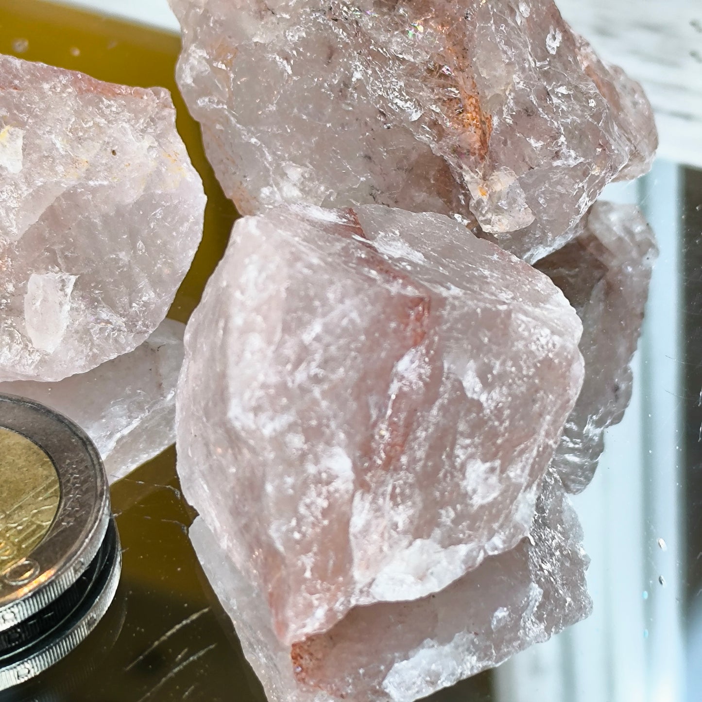 Strawberry Quartz Raw Pieces