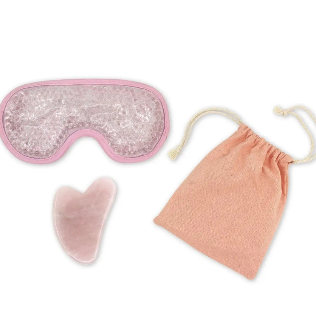 Gift Set - Thermocomfort Eye Mask and Green Jade Gua Sha Kit