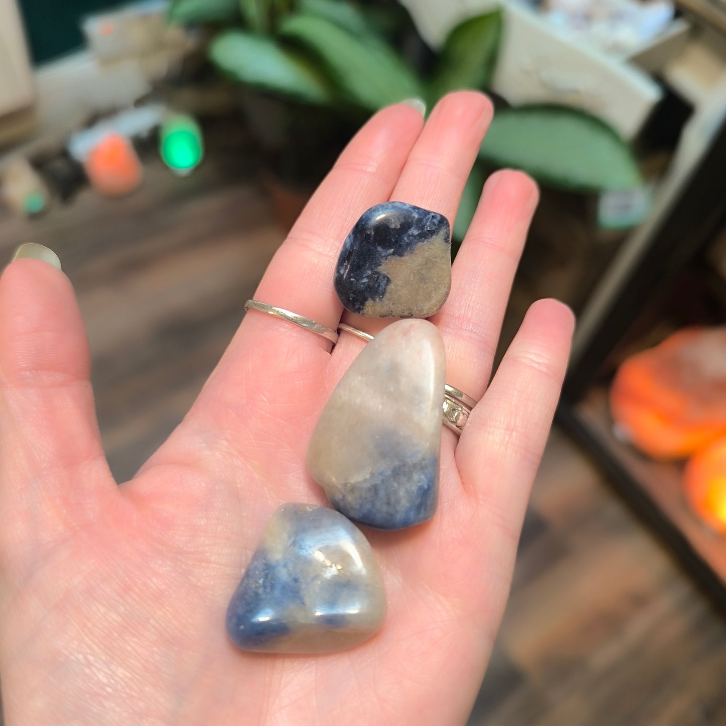 Sodalite tumbles