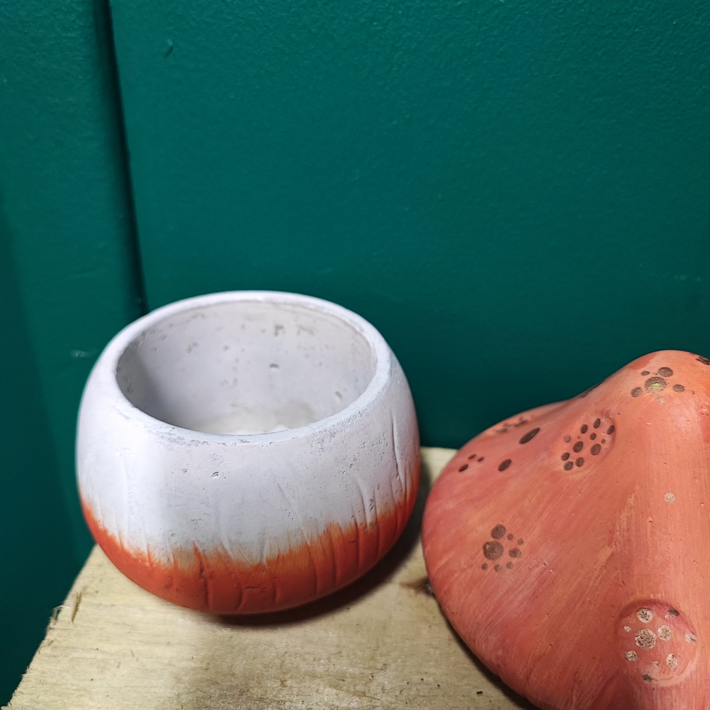 Concrete Mushroom Trinket Box