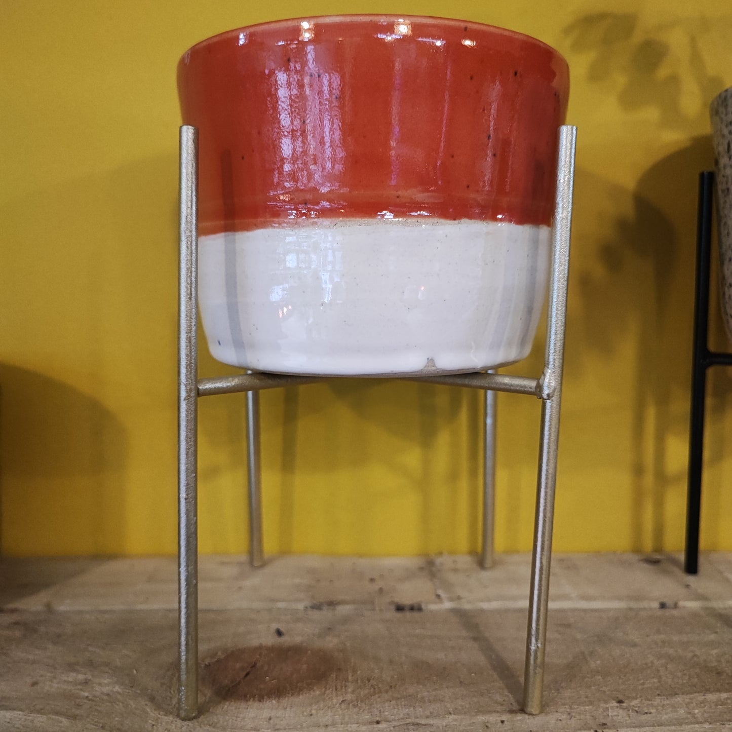 Plant Stand 12cm- Black/Gold