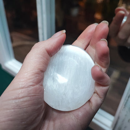 Selenite Palmstone