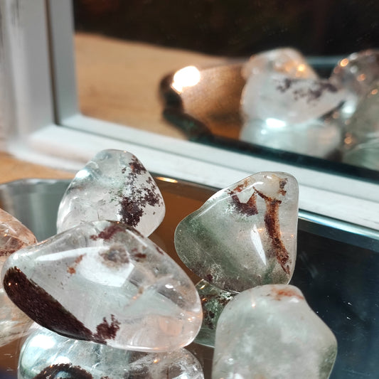 Clear Quartz Tumbles with Inclusions