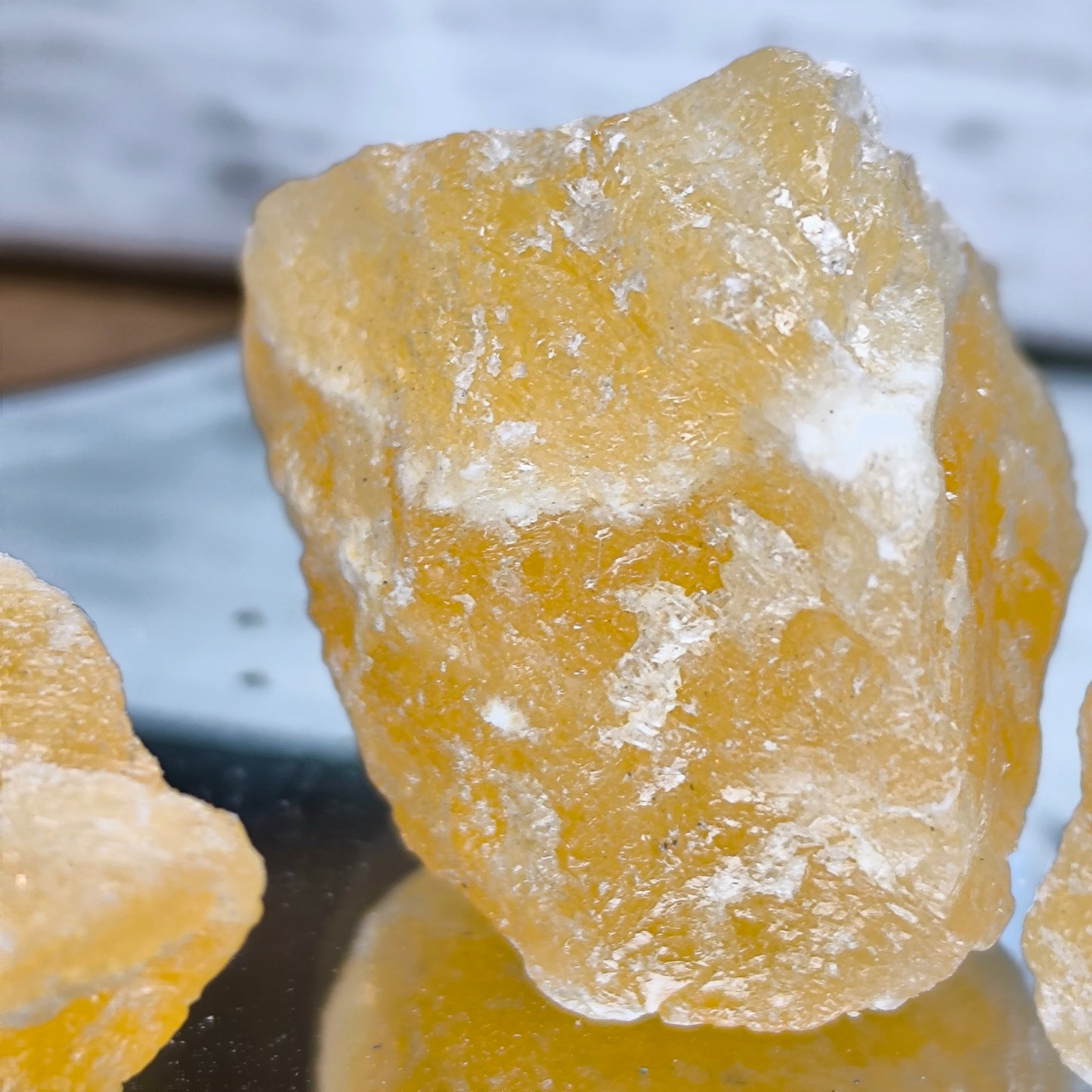 Orange Calcite Raw Pieces