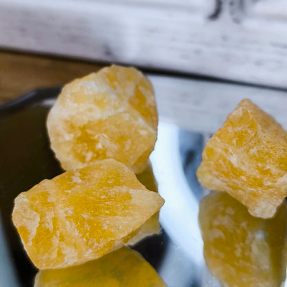 Orange Calcite Raw Pieces