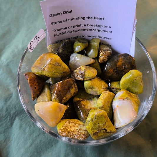 Green Opal Tumbles