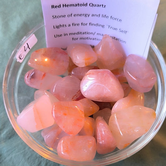 Red Hematoid Quartz Tumbles