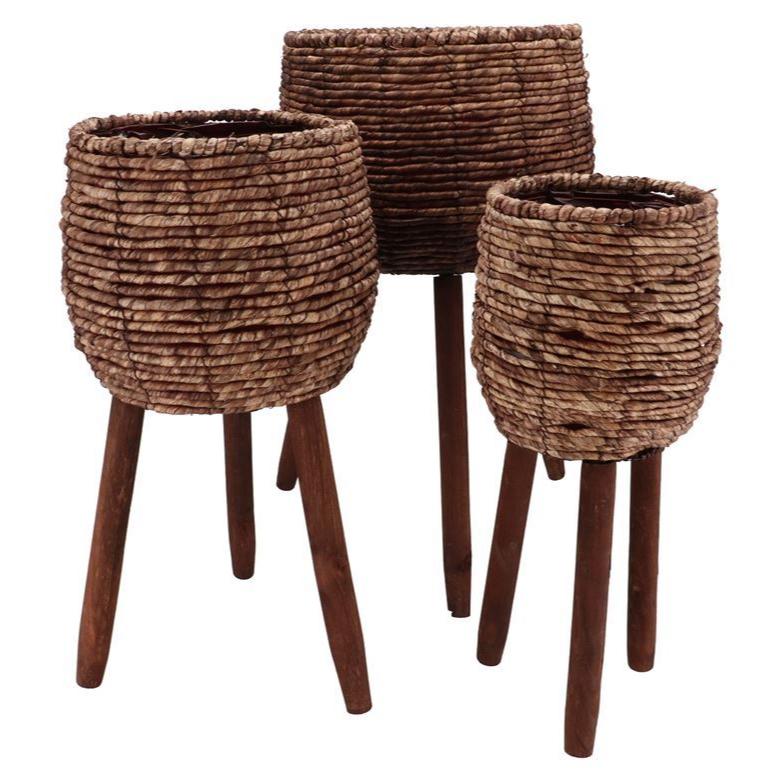 Basket Stands - Dark Wood (3 sizes)