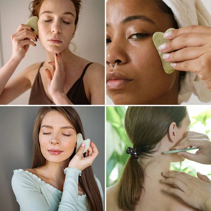 Gua Sha - Green Jade Crystal